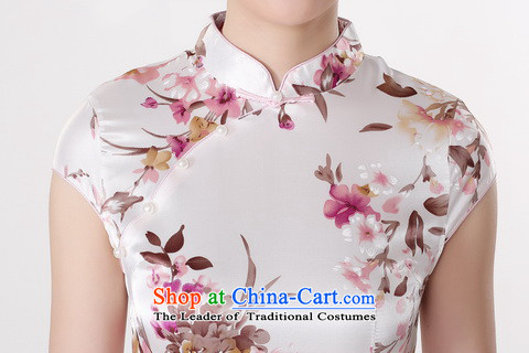 The 2014 summer flowers figure for women of the new Chinese qipao improved collar hand-painted silk gown need Tang dynasty retro short qipao White XL Photo, prices, brand platters! The elections are supplied in the national character of distribution, so action, buy now enjoy more preferential! As soon as possible.
