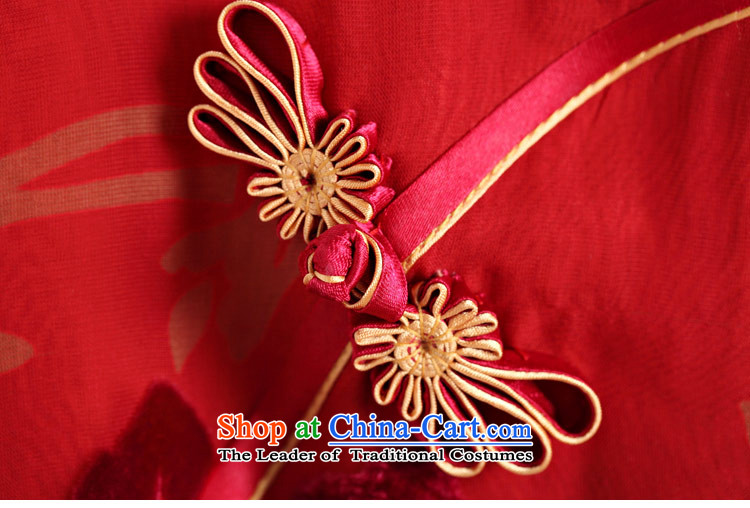 Silk burned wedding banquet qipao lint-free high quality improvement for summer retro Tang Women's clothes C14-6005 RED M thickness gauge 1 (2) pictures, price waist, brand platters! The elections are supplied in the national character of distribution, so action, buy now enjoy more preferential! As soon as possible.