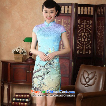 Figure for summer flowers new women's elegant Chinese collar is pressed to improve cotton Tang dynasty hand-painted white D0226 retro short qipao 2XL Photo, prices, brand platters! The elections are supplied in the national character of distribution, so action, buy now enjoy more preferential! As soon as possible.