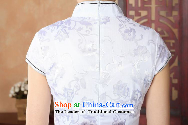 Figure for summer flowers new women's Chinese improved collar is pressed to cotton hand-painted Tang dynasty retro short white 2XL pictures, qipao price, brand platters! The elections are supplied in the national character of distribution, so action, buy now enjoy more preferential! As soon as possible.