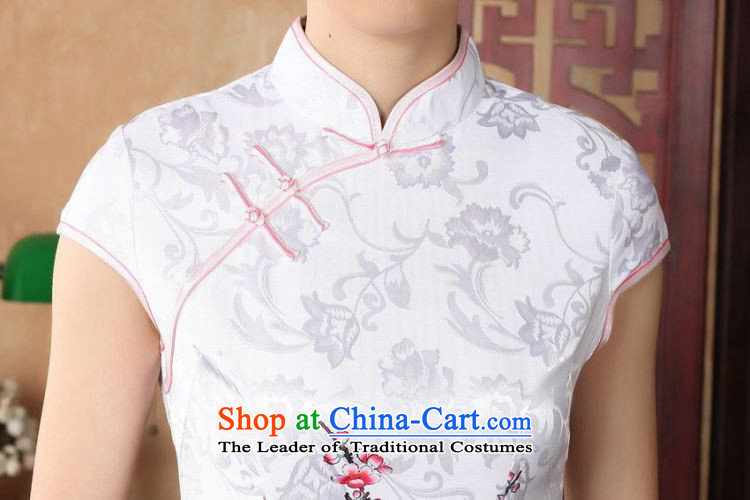 Figure for summer flowers new women's Chinese improved collar is pressed to cotton hand-painted Tang dynasty retro short white S pictures, qipao price, brand platters! The elections are supplied in the national character of distribution, so action, buy now enjoy more preferential! As soon as possible.