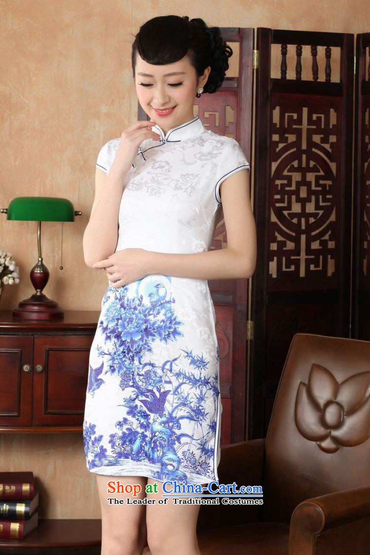 Figure for summer flowers new women's Chinese improved collar is pressed to cotton hand-painted Tang dynasty retro short white S pictures, qipao price, brand platters! The elections are supplied in the national character of distribution, so action, buy now enjoy more preferential! As soon as possible.