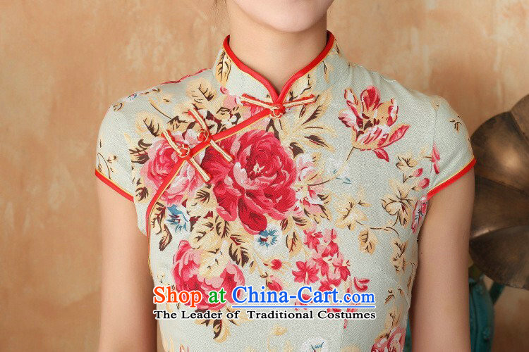 Figure for summer flowers of Chinese New improved collar is traversed by the Tang dynasty qipao hand-painted retro mini cheongsam with 4 White XL Photo, prices, brand platters! The elections are supplied in the national character of distribution, so action, buy now enjoy more preferential! As soon as possible.