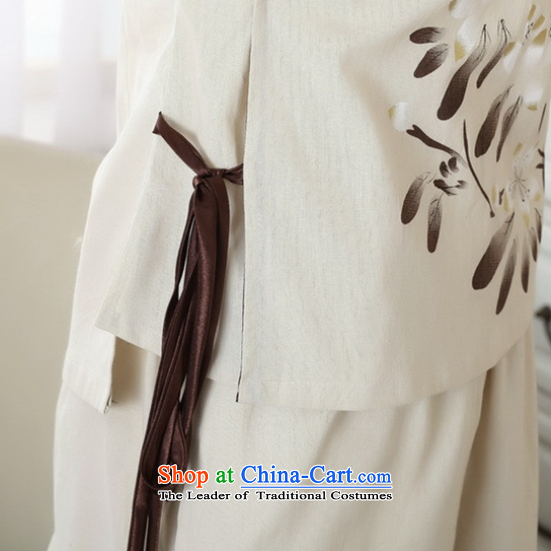 Take the new figure qipao shirt cotton linen flax Chinese ethnic blouses Tang tray clip A0054 2XL, improved version of a mosaic shopping on the Internet has been pressed.