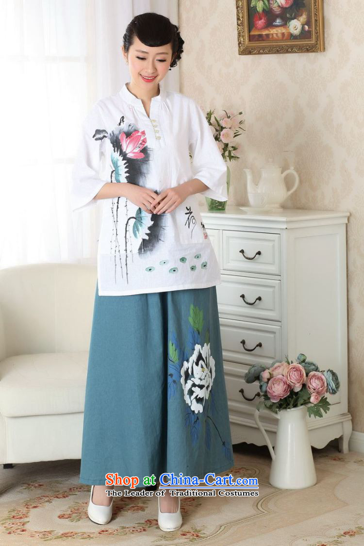 It new summer 2014 hand-painted qipao China wind retro-bag elastic waist large long skirt hand-painted body P0010 P M pictures skirts, prices, brand platters! The elections are supplied in the national character of distribution, so action, buy now enjoy more preferential! As soon as possible.