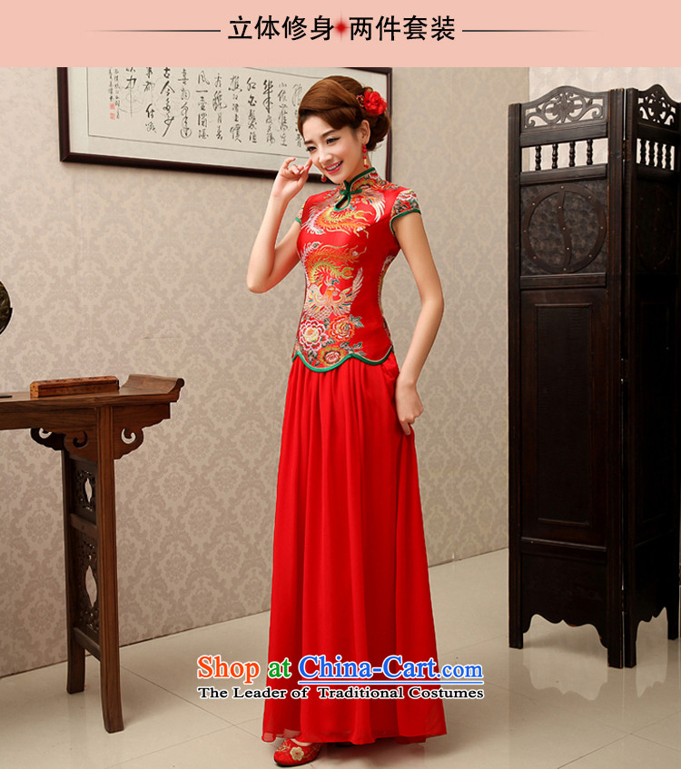 Rain-sang yi bride wedding wedding dress bows service improvement by the Red Sleeve LENGTH OF CHINESE CHEONGSAM QP489 RED S picture, prices, brand platters! The elections are supplied in the national character of distribution, so action, buy now enjoy more preferential! As soon as possible.
