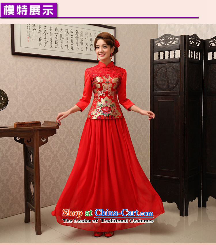 Rain-sang yi 2015 new bride qipao red Chinese marriage toasting champagne stylish improved services in the Dragon dress use cuff kit QP488 RED M picture, prices, brand platters! The elections are supplied in the national character of distribution, so action, buy now enjoy more preferential! As soon as possible.