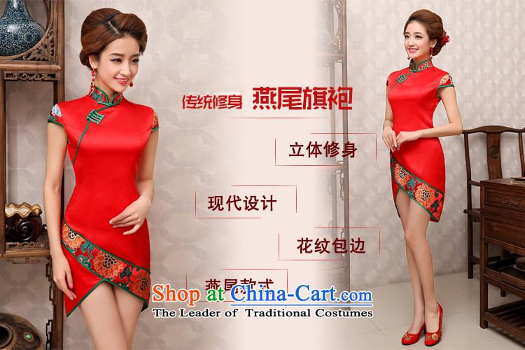 Rain-sang yi bride wedding wedding dress red bride qipao improved stylish short qipao front stub long after the marriage qipao bows services XL pictures, QP482 red price, brand platters! The elections are supplied in the national character of distribution, so action, buy now enjoy more preferential! As soon as possible.
