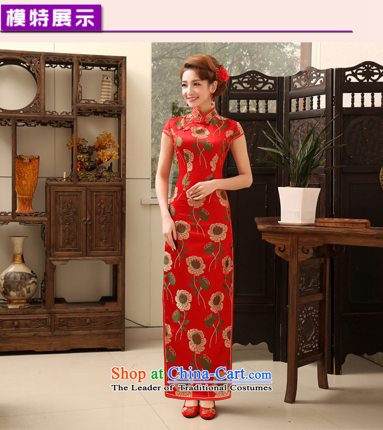 Rain Coat bride wedding yet married long red qipao qipao retro improved service bridal cheongsam dress bows QP472 RED XL Photo, prices, brand platters! The elections are supplied in the national character of distribution, so action, buy now enjoy more preferential! As soon as possible.