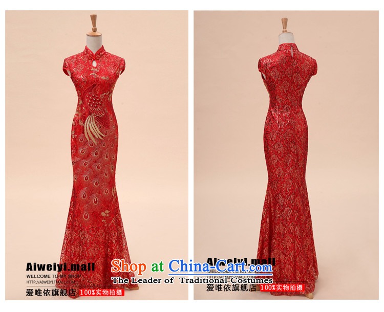 Honeymoon bride 2015 new bride red phoenix cheongsam bows embroidery lace qipao red L images of the breast, prices, brand platters! The elections are supplied in the national character of distribution, so action, buy now enjoy more preferential! As soon as possible.