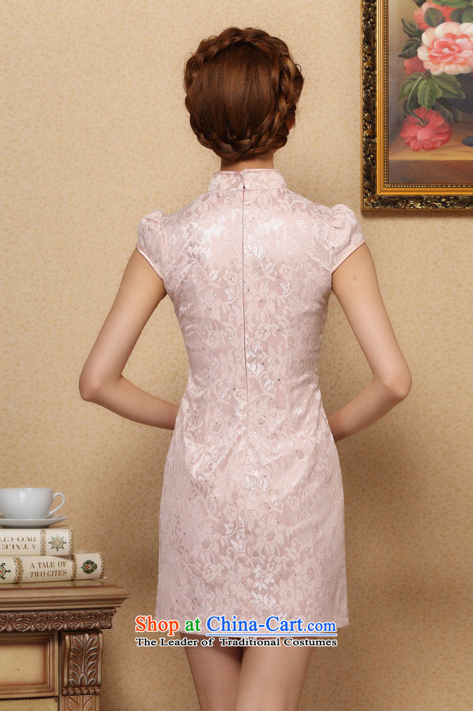 In the new kit, summer stylish improved cheongsam dress daily appointments, Sau San lace cheongsam dress  971# meat pink L picture, prices, brand platters! The elections are supplied in the national character of distribution, so action, buy now enjoy more preferential! As soon as possible.