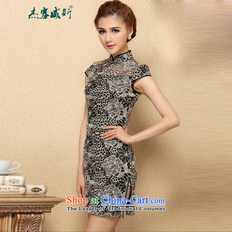 In the new kit, summer improved stylish lace cheongsam dress high end amenities lace cheongsam dress 979# figure of Jericho, XL, , , , shopping on the Internet