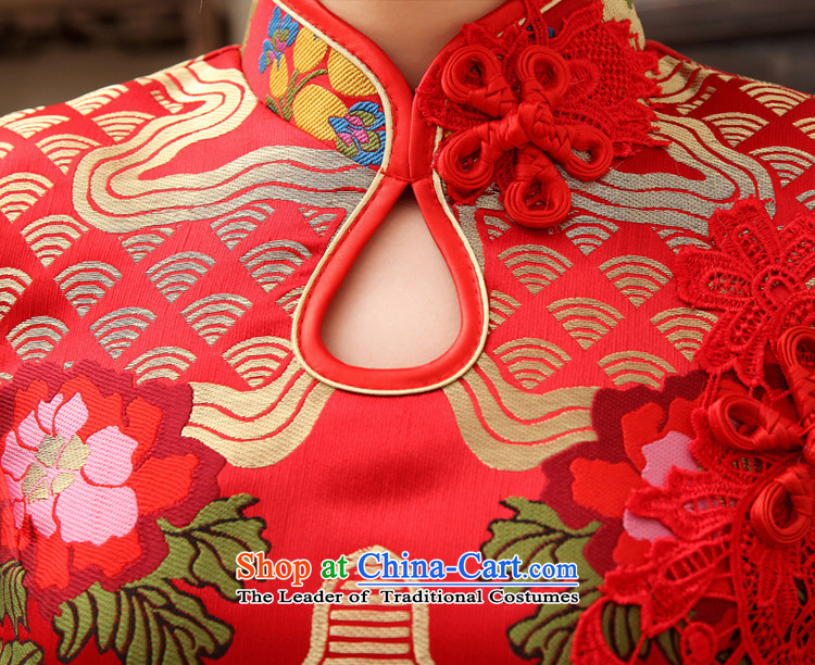 Rain in spring and autumn Yi Sang-bride wedding wedding dress 2015 new autumn and winter clothing back door skirts bows red chiffon kit QP458 qipao red XL Photo, prices, brand platters! The elections are supplied in the national character of distribution, so action, buy now enjoy more preferential! As soon as possible.