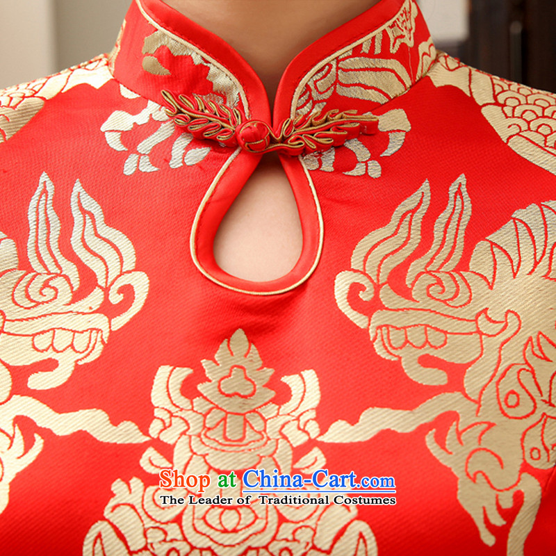 Rain-sang yi bride wedding dress wedding autumn and winter wedding services improved bows back to door long long sleeves , L QP457 qipao rain-sang Yi shopping on the Internet has been pressed.