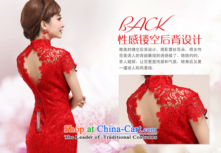 Honeymoon bride Wedding 2015 Red elegant embroidery lace brides snow lint-free drink long red L pictures, qipao price, brand platters! The elections are supplied in the national character of distribution, so action, buy now enjoy more preferential! As soon as possible.