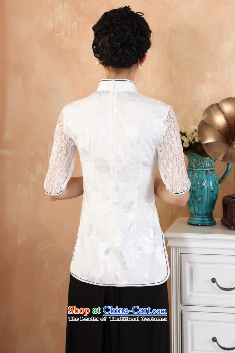 The 2014 summer flowers Figure of Chinese qipao new women's improved Tang Dynasty Mock-Neck Shirt embroidery in italics badges of 2339 White XL Photo cuff, prices, brand platters! The elections are supplied in the national character of distribution, so action, buy now enjoy more preferential! As soon as possible.