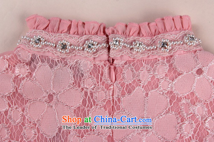 In the new kit, elegant ladies improved lace qipao booking Pearl Sau San cheongsam dress  991# pink XL Photo, prices, brand platters! The elections are supplied in the national character of distribution, so action, buy now enjoy more preferential! As soon as possible.