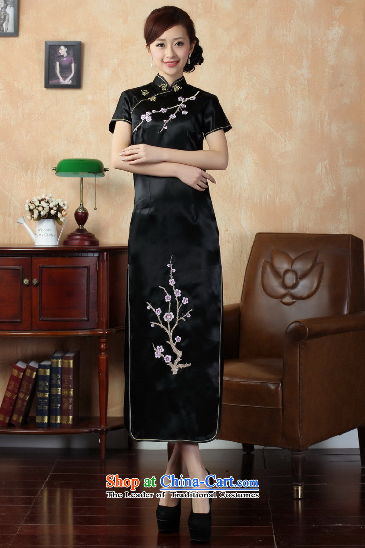 The 2014 summer flowers figure for women of the new Chinese qipao improved version of a collar badges of silk embroidery retro long qipao J3407 J3407 on cyan L picture, prices, brand platters! The elections are supplied in the national character of distribution, so action, buy now enjoy more preferential! As soon as possible.