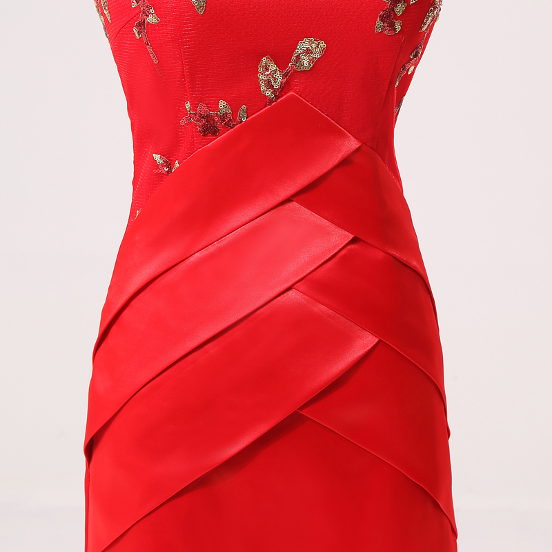 Honeymoon bride 2015 package shoulder bride embroidered short of Qipao bows services package and small red Sau San dress RED M honeymoon bride shopping on the Internet has been pressed.