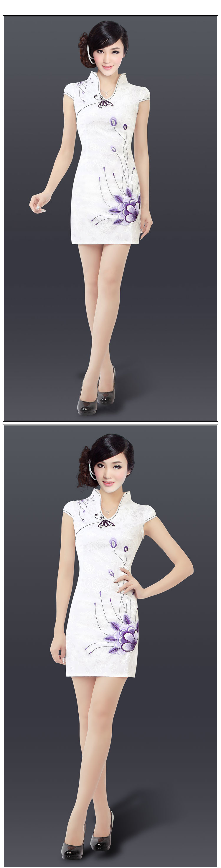 In accordance with the American-branded 2015 Summer embroidered short sleeves cheongsam retro landscapes modified Sau San cheongsam dress female White XXL picture, prices, brand platters! The elections are supplied in the national character of distribution, so action, buy now enjoy more preferential! As soon as possible.