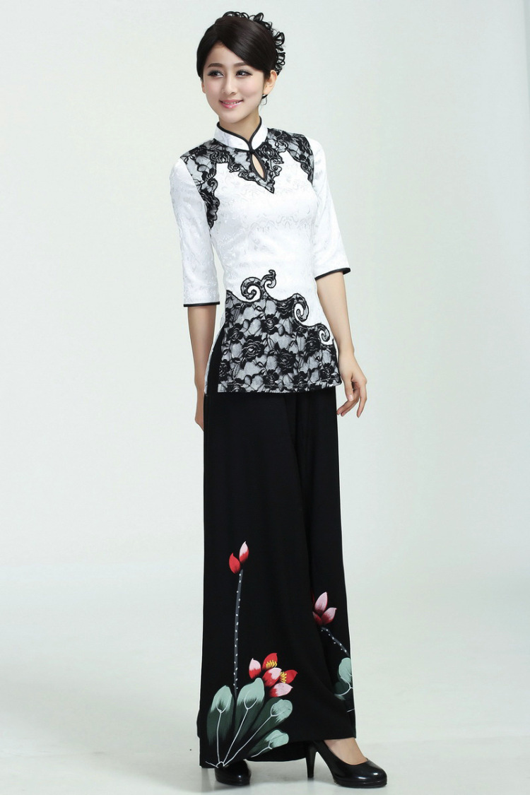 Take the new summer figure female Tang Dynasty Chinese improved elegant bar phone collar Lace Embroidery in white shirt qipao cuff S picture, prices, brand platters! The elections are supplied in the national character of distribution, so action, buy now enjoy more preferential! As soon as possible.