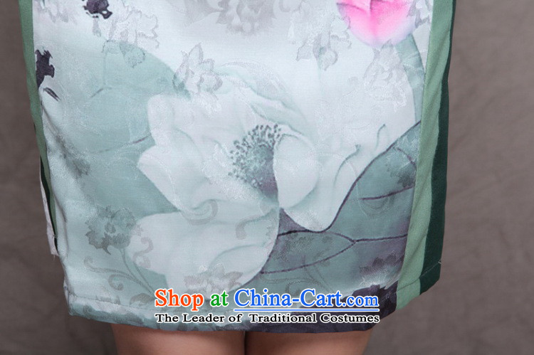 In line high-end ethnic cloud women's stylish Chinese cheongsam dress retro Sau San video thin cheongsam dress ZM9910 GREEN XXL picture, prices, brand platters! The elections are supplied in the national character of distribution, so action, buy now enjoy more preferential! As soon as possible.