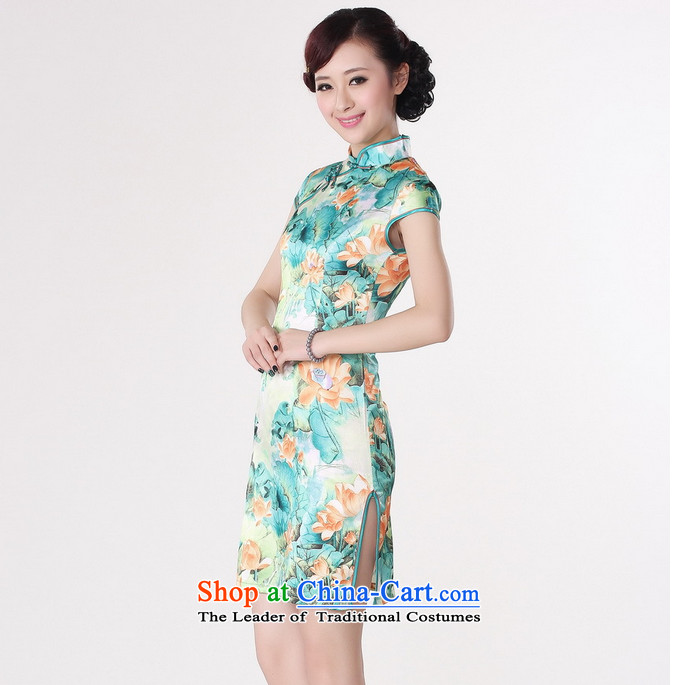 It 2014 NEW STYLISH CHINESE CHEONGSAM Tang dynasty improved Lotus is pressed to collar damask short-sleeved qipao D0200-b D0200 2XL Photo, prices, brand platters! The elections are supplied in the national character of distribution, so action, buy now enjoy more preferential! As soon as possible.