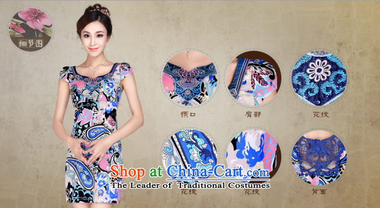 In accordance with the American's summer, Sleek and Sexy cheongsam dress improved qipao Sau San video thin retro saika elegant qipao LYE1369 short, suit XL Photo, prices, brand platters! The elections are supplied in the national character of distribution, so action, buy now enjoy more preferential! As soon as possible.