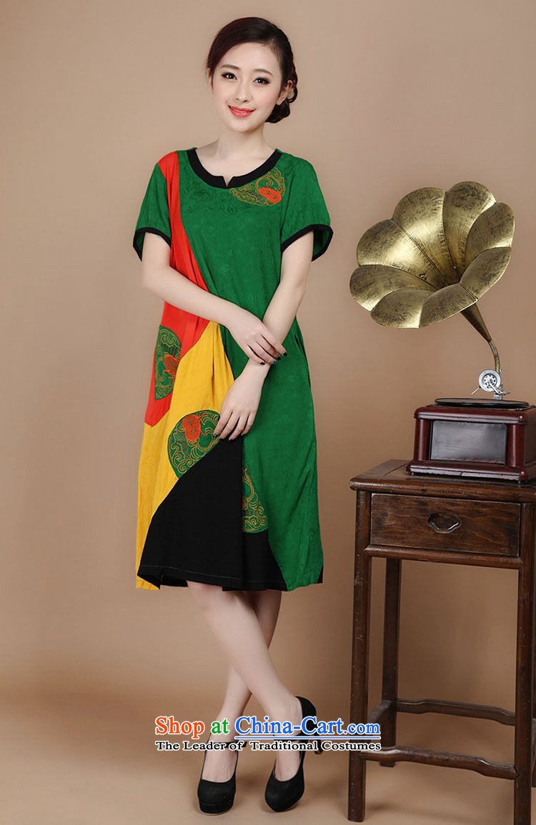 The 2014 summer forest narcissus new Tang fully populated cotton jacquard knocked color dresses Fgr-c1303 green XL Photo, prices, brand platters! The elections are supplied in the national character of distribution, so action, buy now enjoy more preferential! As soon as possible.