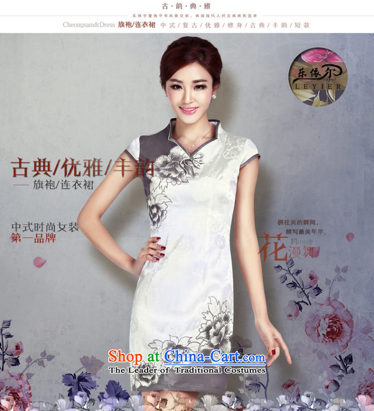 In accordance with the American's summer lady's skirt female embroidery cheongsam will improve short of qipao qipao daily retro qipao Sau San LYE8803 White XXL picture, prices, brand platters! The elections are supplied in the national character of distribution, so action, buy now enjoy more preferential! As soon as possible.
