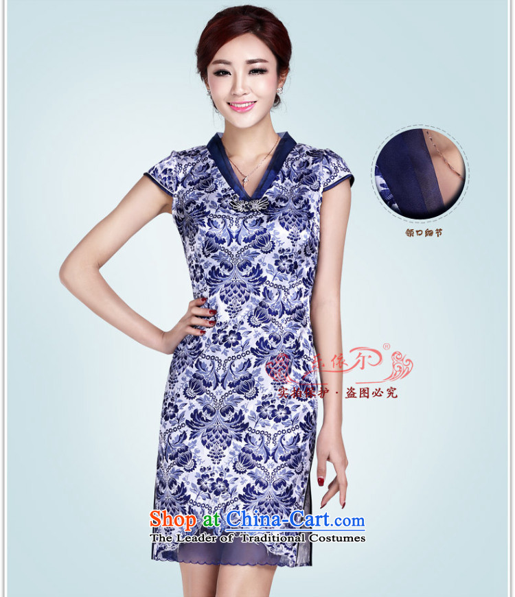 In accordance with the American Women's Summer's new daily retro qipao porcelain retro ethnic improved cheongsam dress LYE9014 BLUE L picture, prices, brand platters! The elections are supplied in the national character of distribution, so action, buy now enjoy more preferential! As soon as possible.