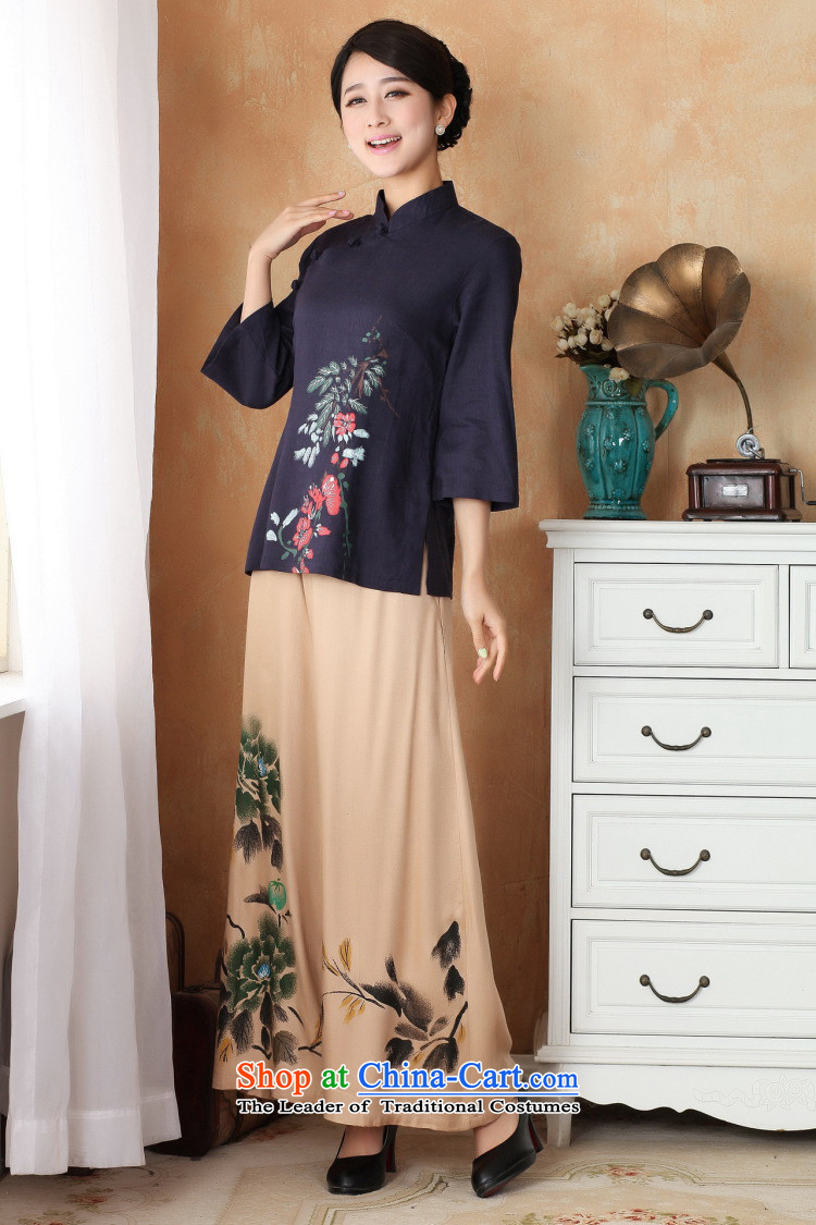 It 2014 stylish new hand-painted qipao cotton linen clothes large Chinese women improved Han-Tang dynasty, summer - 2 color photo 2XL, prices, brand platters! The elections are supplied in the national character of distribution, so action, buy now enjoy more preferential! As soon as possible.