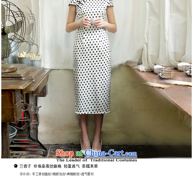 A Pinwheel Without Wind, Yat vanilla silk retro long cheongsam dress qipao summer improved daily stylish white S picture, prices, brand platters! The elections are supplied in the national character of distribution, so action, buy now enjoy more preferential! As soon as possible.