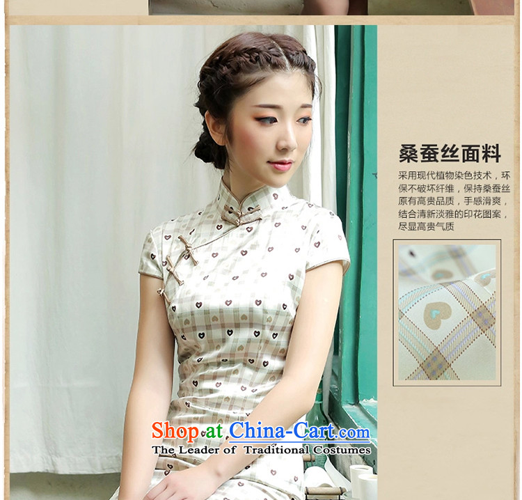 A Pinwheel Without Wind in Yat Silk Cheongsam new retro 2015 Summer skirt improved day-to-style qipao brown XL Photo, prices, brand platters! The elections are supplied in the national character of distribution, so action, buy now enjoy more preferential! As soon as possible.