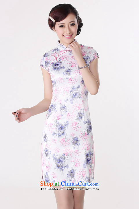 Take a new stylish summer female qipao Tang Dynasty Chinese collar is pressed to improve cotton short-sleeved hand-painted short white L pictures, qipao price, brand platters! The elections are supplied in the national character of distribution, so action, buy now enjoy more preferential! As soon as possible.