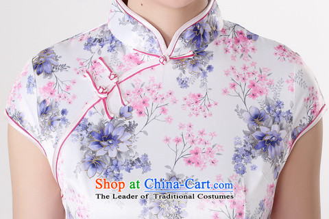 Take a new stylish summer female qipao Tang Dynasty Chinese collar is pressed to improve cotton short-sleeved hand-painted short white L pictures, qipao price, brand platters! The elections are supplied in the national character of distribution, so action, buy now enjoy more preferential! As soon as possible.