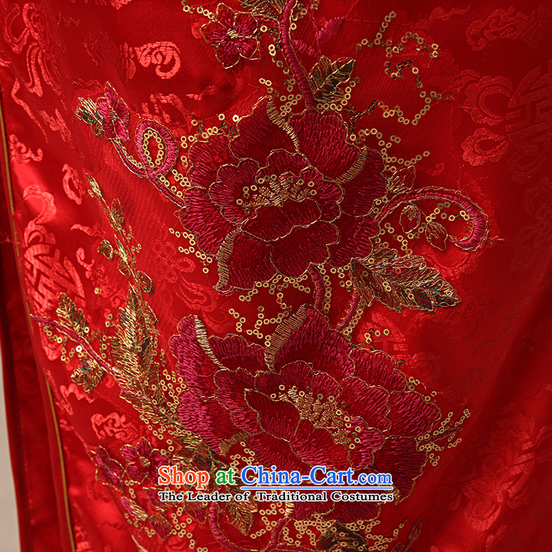 Clean the new 2015 diffuse marriages long serving Chinese qipao bows large retro red red S, Jie Sau San qipao Man , , , shopping on the Internet