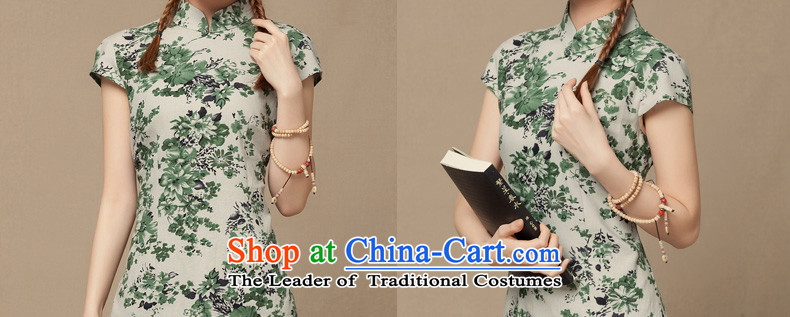 Seal of 2014 Summer new cheongsam shirt porcelain Chinese Women's short-sleeved T-shirt and blue Tang retro SAIKA XL Photo, prices, brand platters! The elections are supplied in the national character of distribution, so action, buy now enjoy more preferential! As soon as possible.
