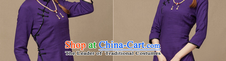 Summer 2015 new literary woman Tang Dynasty Chinese cotton linen clothes of ethnic Han-7 cuff qipao gray spot XL Photo, prices, brand platters! The elections are supplied in the national character of distribution, so action, buy now enjoy more preferential! As soon as possible.