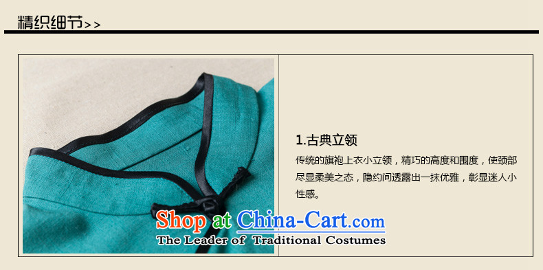 Summer 2015 new literary woman Tang Dynasty Chinese cotton linen clothes of ethnic Han-7 cuff qipao gray spot XL Photo, prices, brand platters! The elections are supplied in the national character of distribution, so action, buy now enjoy more preferential! As soon as possible.