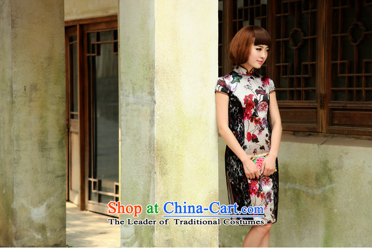 Love of birds like 2015 still cling to the name of the new spring lace stitching qipao QD502 stylish improved suit XL Photo, prices, brand platters! The elections are supplied in the national character of distribution, so action, buy now enjoy more preferential! As soon as possible.