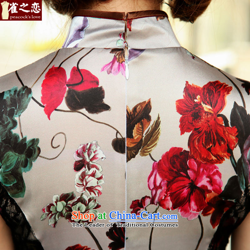 Love of birds like 2015 still cling to the name of the new spring lace stitching improved stylish QD502 qipao suit XL, love of birds , , , shopping on the Internet