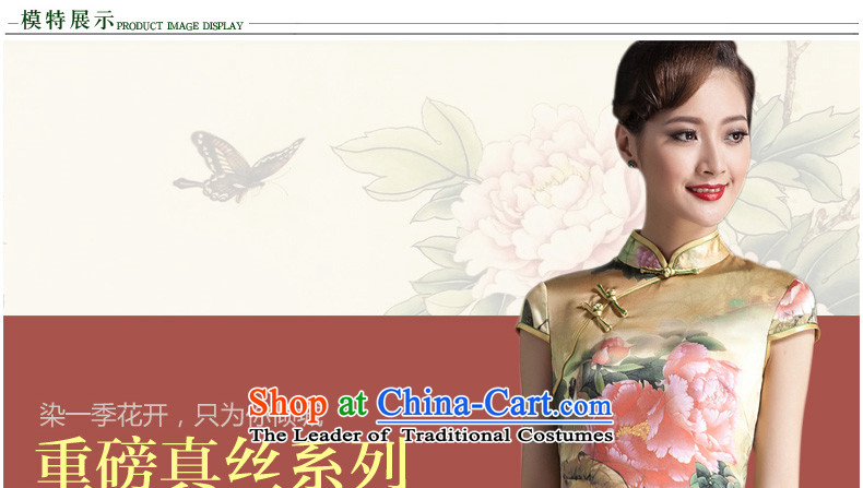 The 2014 Chinese classical principle seal Silk Cheongsam Ming Country Stamp Sau San stylish upmarket herbs extract cheongsam dress photo color S picture, prices, brand platters! The elections are supplied in the national character of distribution, so action, buy now enjoy more preferential! As soon as possible.