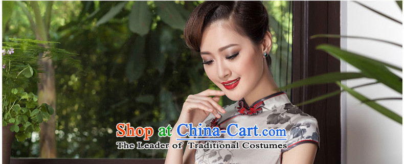 Seal of 2014 ink stamp heavyweight Silk Cheongsam look elegant qipao skirt improved day-to-Sau San short image color S picture, prices, brand platters! The elections are supplied in the national character of distribution, so action, buy now enjoy more preferential! As soon as possible.