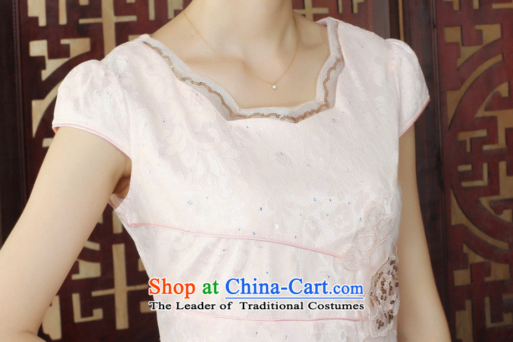 Figure qipao summer flowers Tang Gown lace cheongsam dress short skirt QIPAO) daily dress 1 White XL Photo, prices, brand platters! The elections are supplied in the national character of distribution, so action, buy now enjoy more preferential! As soon as possible.