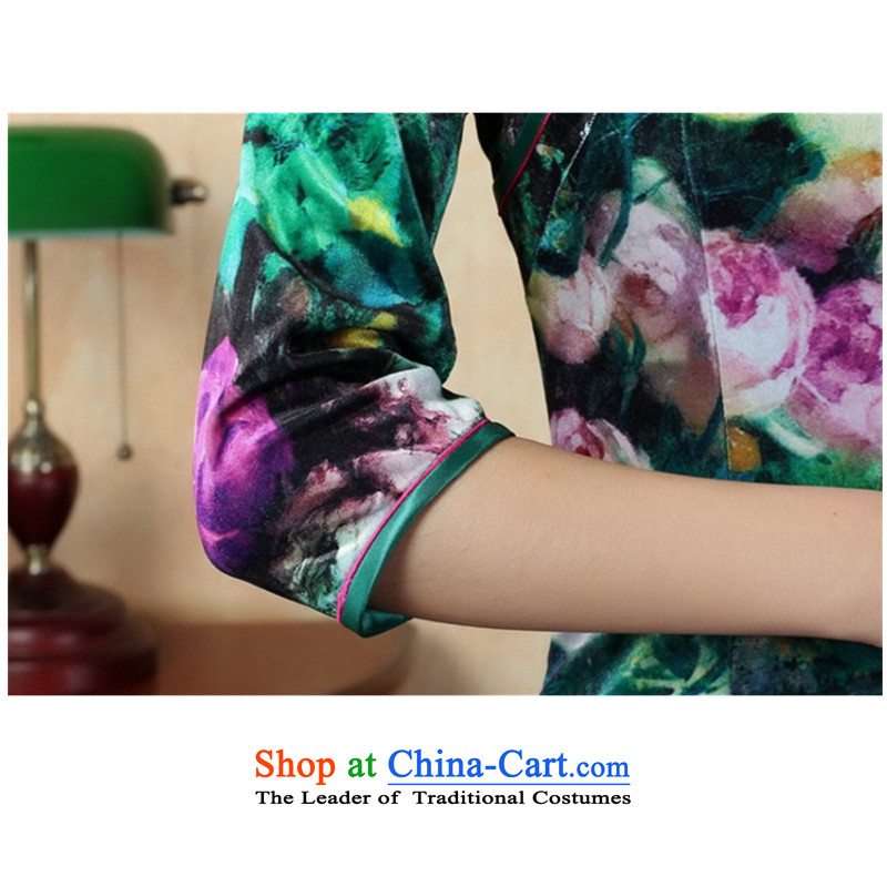 In accordance with the Love l Stretch Wool poster stylish Kim in classic short-sleeved Sau San Tong replacing qipao LGD/TD0007#  2XL, color pictures to love l , , , shopping on the Internet