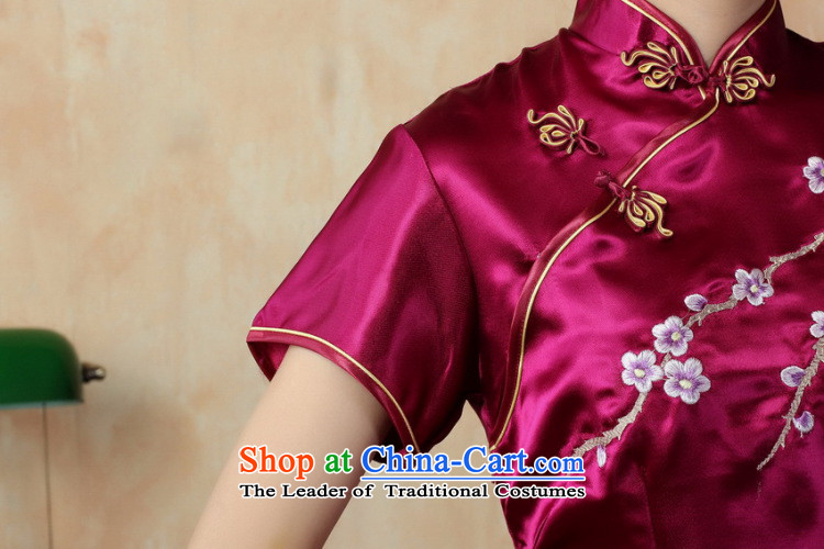 In the new kit, elegant improved collar manually detained embroidered Phillips-head short-sleeved long cheongsam dress J3405 female red XXL picture, prices, brand platters! The elections are supplied in the national character of distribution, so action, buy now enjoy more preferential! As soon as possible.