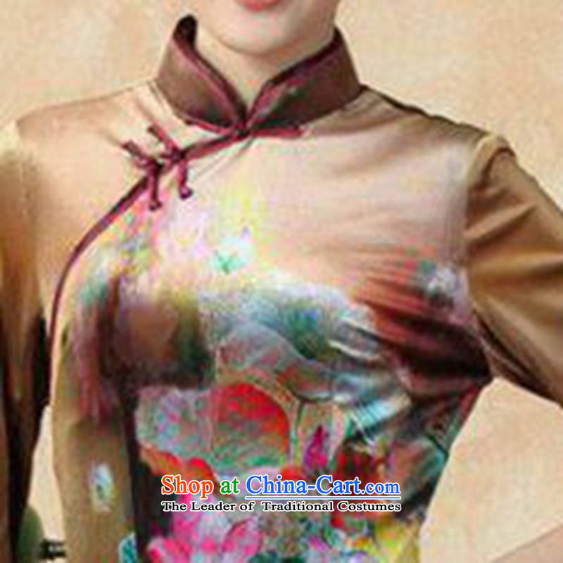 In accordance with the Love l Stretch Wool poster stylish Kim in classic short-sleeved qipao LGD/TD0009# Tang dynasty picture color L, in accordance with the Love l , , , shopping on the Internet