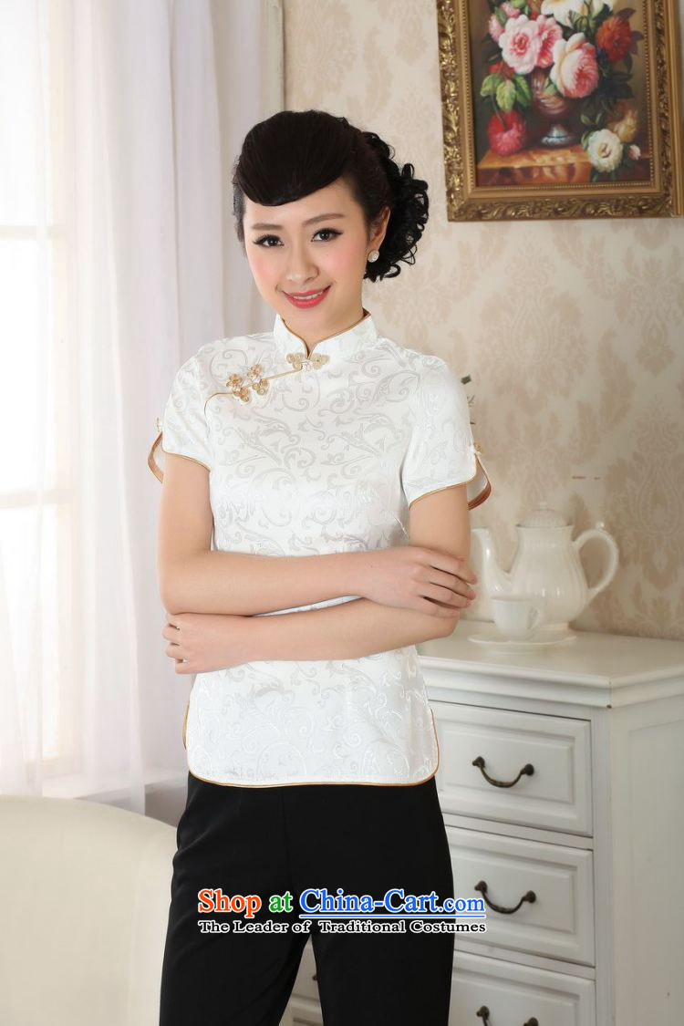 Ms Au King Mansion to female Tang Women's clothes summer blouses OF ETHNIC CHINESE WOMEN'S Han-improved white L pictures, A0052-a price, brand platters! The elections are supplied in the national character of distribution, so action, buy now enjoy more preferential! As soon as possible.