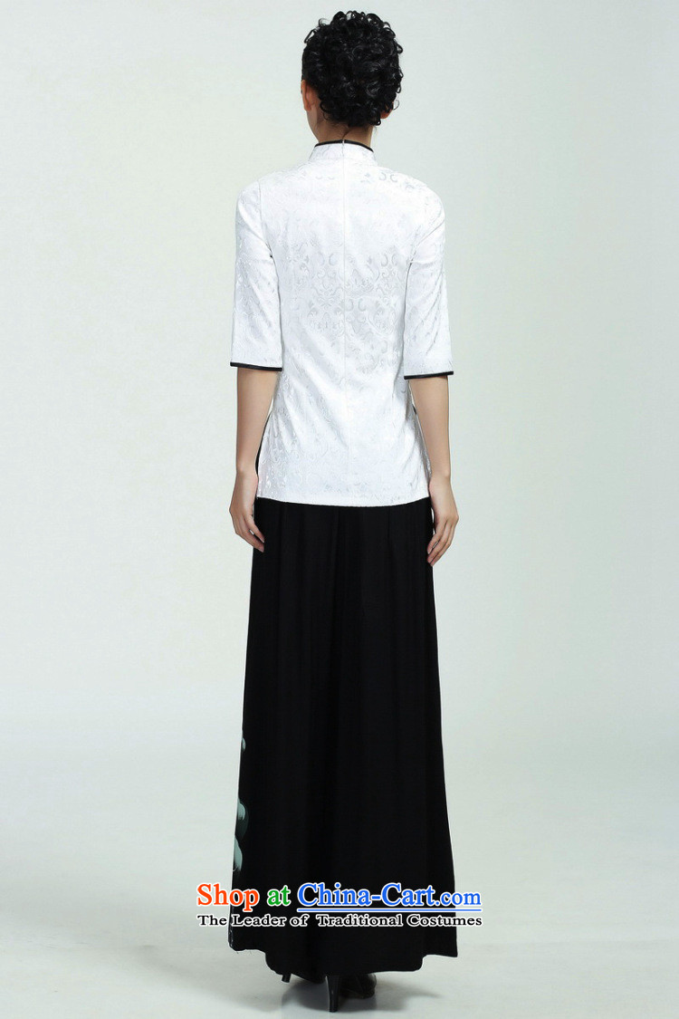 Ms Au King Mansion to female Tang Women's clothes summer shirt collar lace stitching Chinese Han-women improved white 2XL Photo, prices, brand platters! The elections are supplied in the national character of distribution, so action, buy now enjoy more preferential! As soon as possible.
